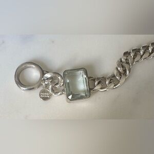Kenny Hwang Vintage Silver Link Bracelet with Recycled Glass Accents